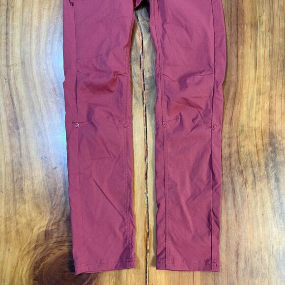 Prana Halle Straight Women's Hiking Pants 0 Reg Nylon Red W4119RG23 G3-28 - Picture 2 of 7